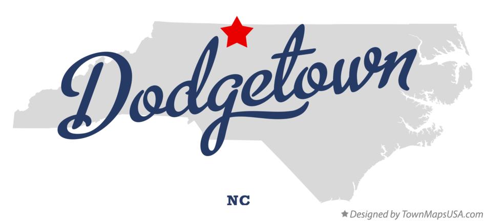 Map of Dodgetown North Carolina NC