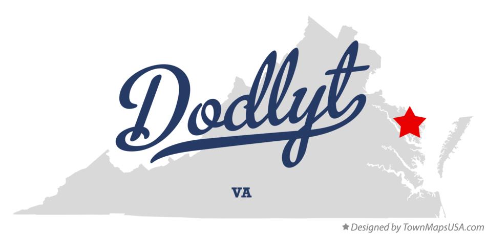 Map of Dodlyt Virginia VA