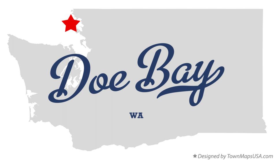 Map of Doe Bay Washington WA
