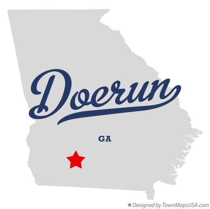Map of Doerun Georgia GA