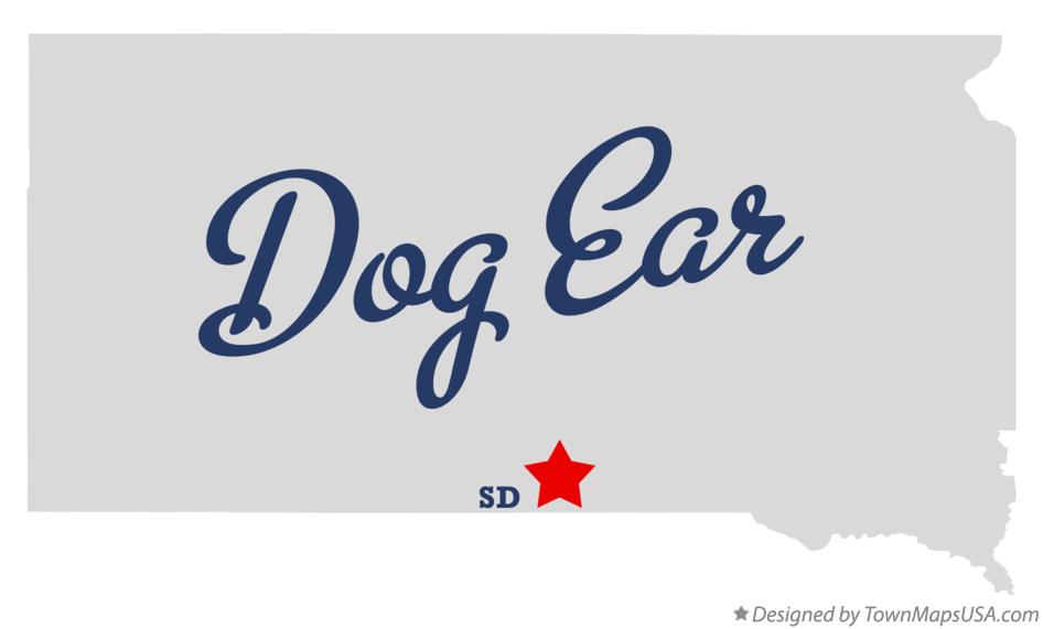 Map of Dog Ear South Dakota SD