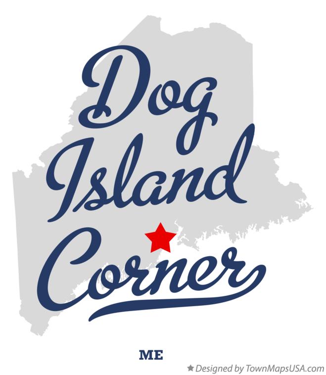 Map of Dog Island Corner Maine ME