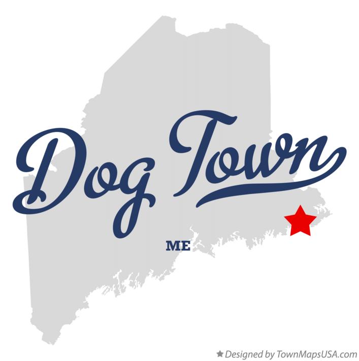 Map of Dog Town Maine ME