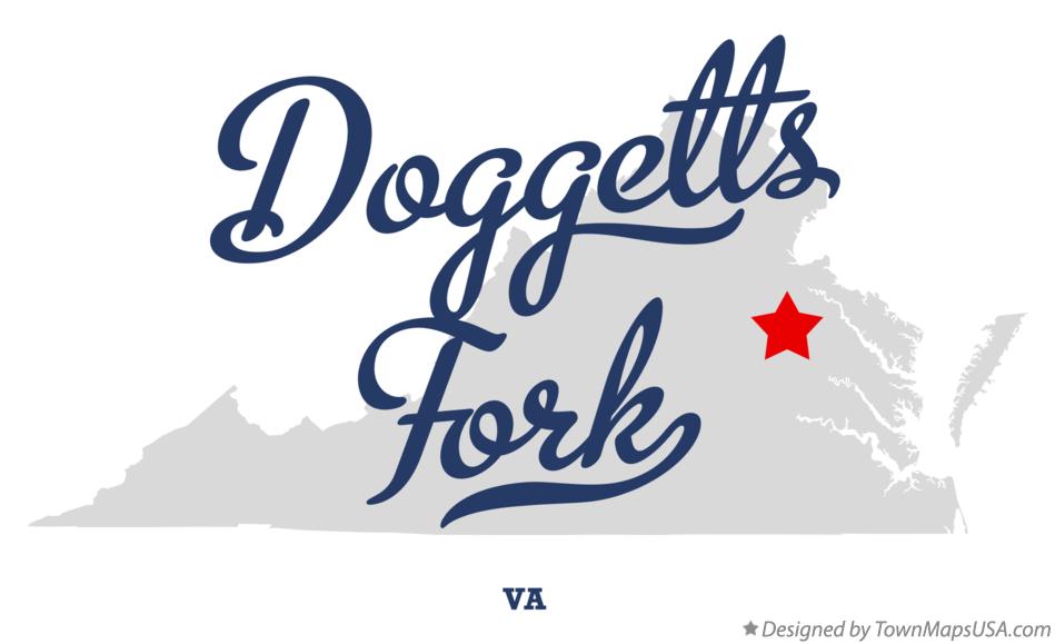 Map of Doggetts Fork Virginia VA