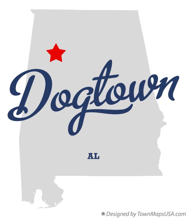 Map of Dogtown Alabama AL