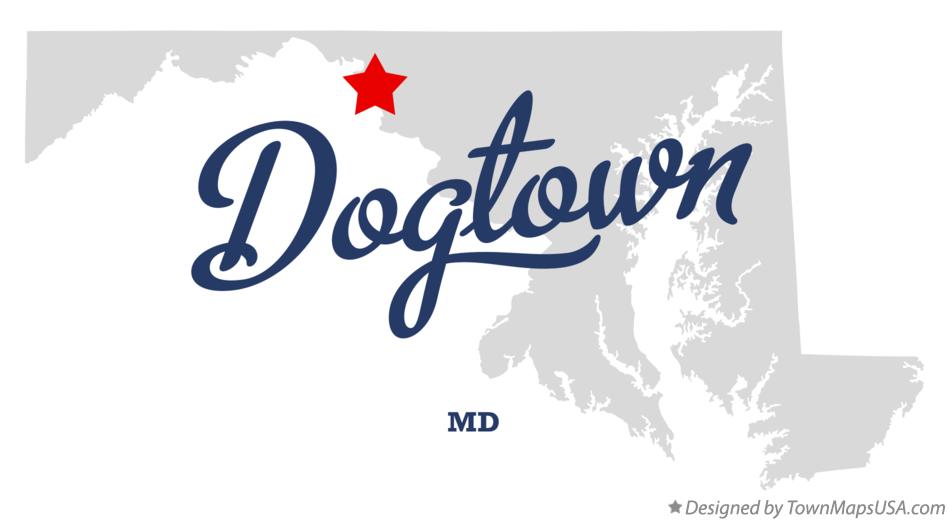 Map of Dogtown Maryland MD