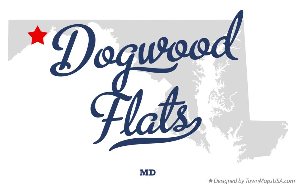 Map of Dogwood Flats Maryland MD