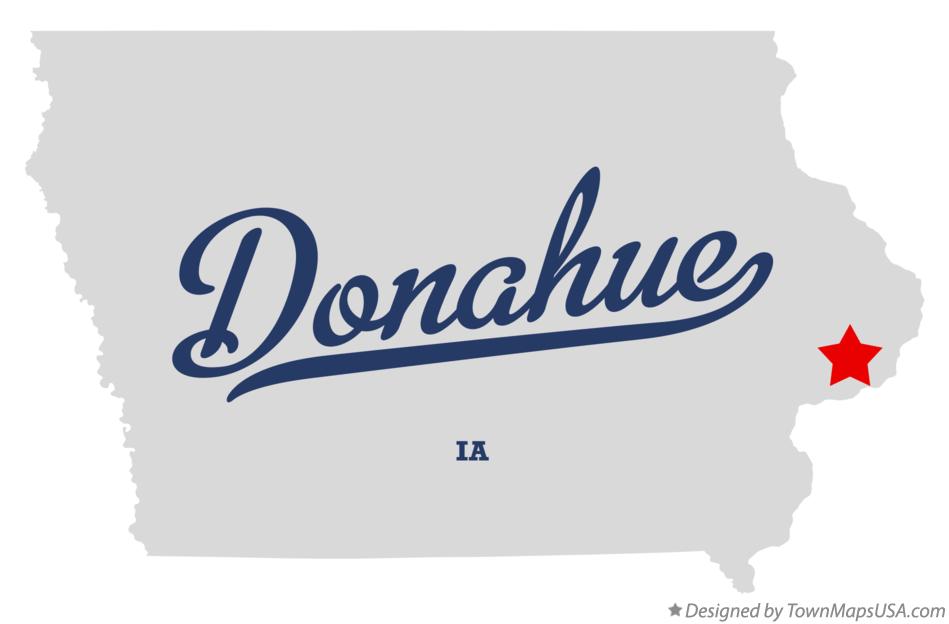 Map of Donahue Iowa IA