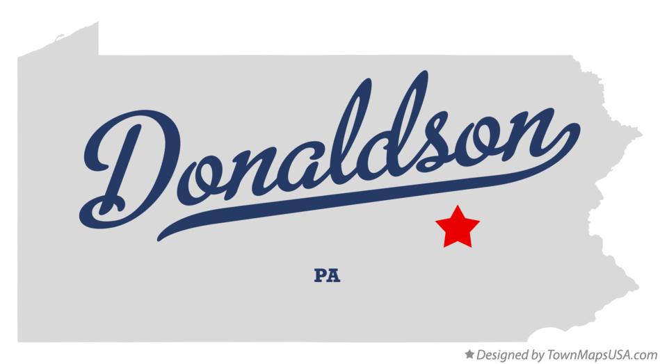 Map of Donaldson Pennsylvania PA