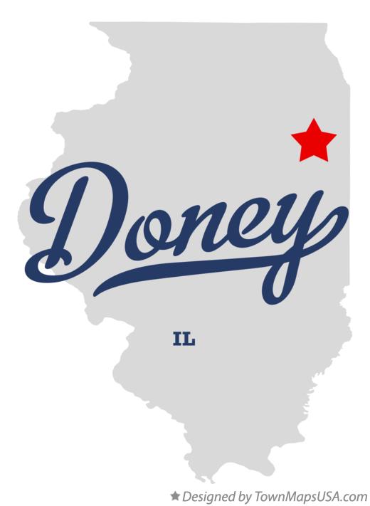 Map of Doney Illinois IL