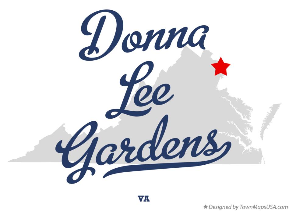 Map of Donna Lee Gardens Virginia VA
