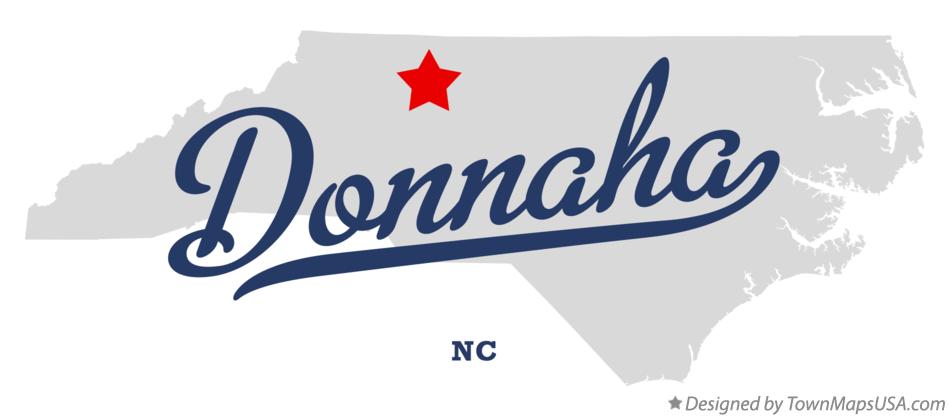 Map of Donnaha North Carolina NC