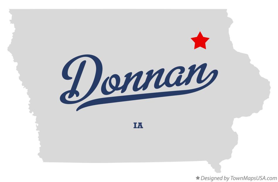 Map of Donnan Iowa IA
