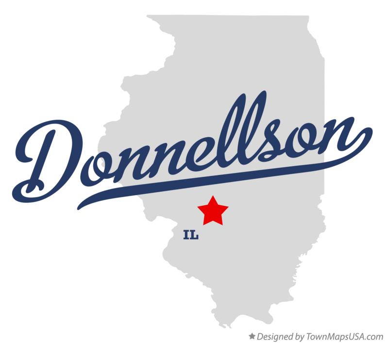 Map of Donnellson Illinois IL