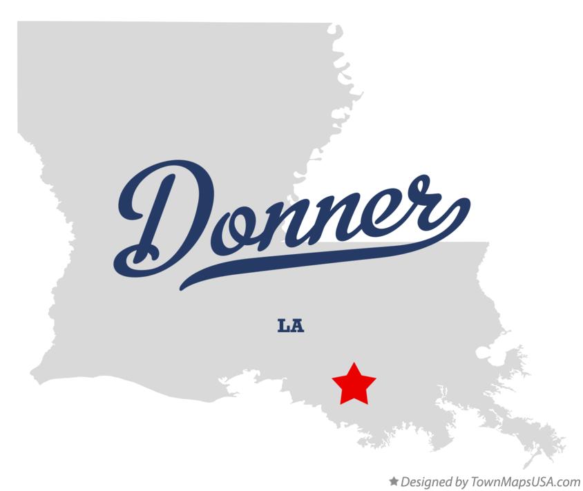Map of Donner Louisiana LA