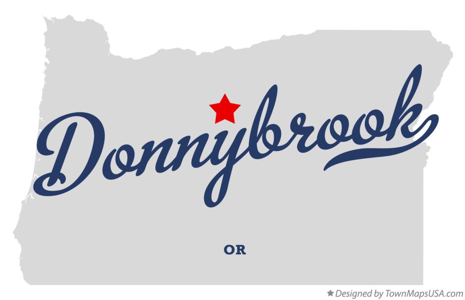Map of Donnybrook Oregon OR