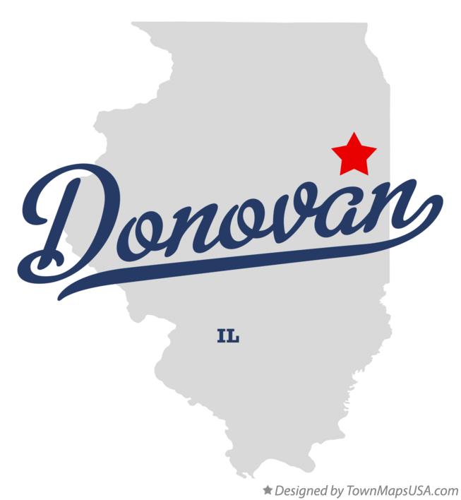 Map of Donovan Illinois IL