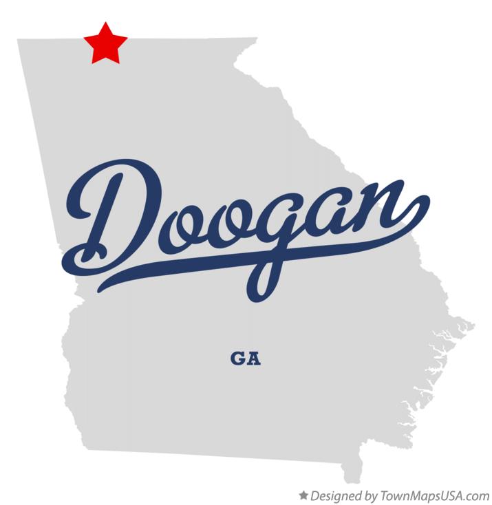 Map of Doogan Georgia GA