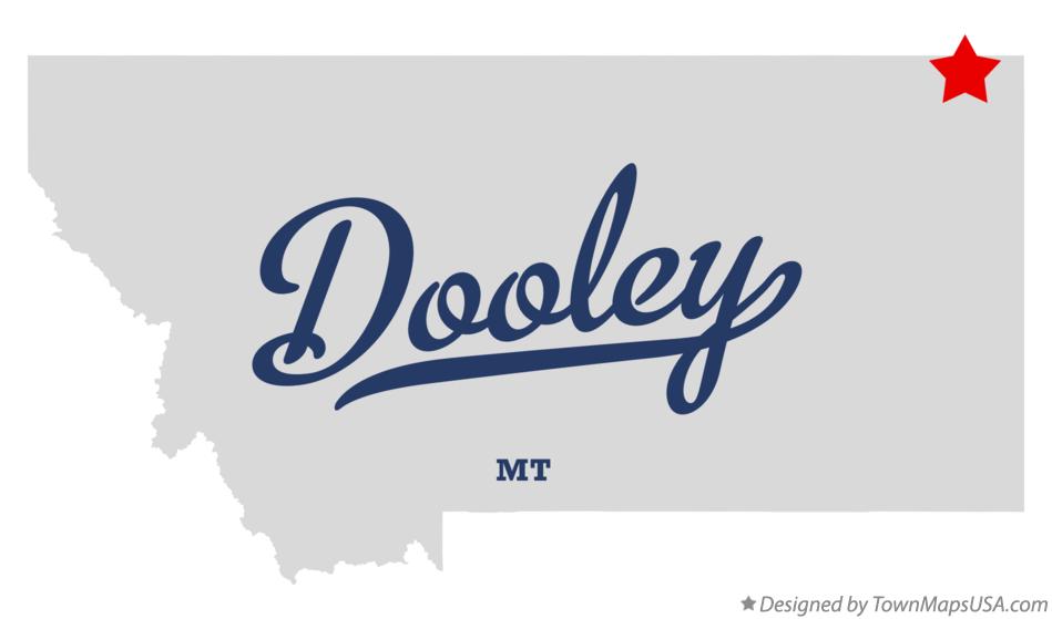 Map of Dooley Montana MT