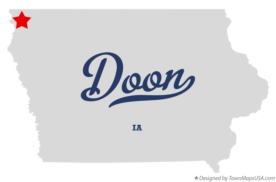 Map of Doon Iowa IA