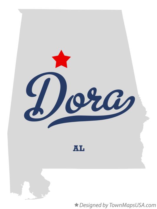 Map of Dora Alabama AL