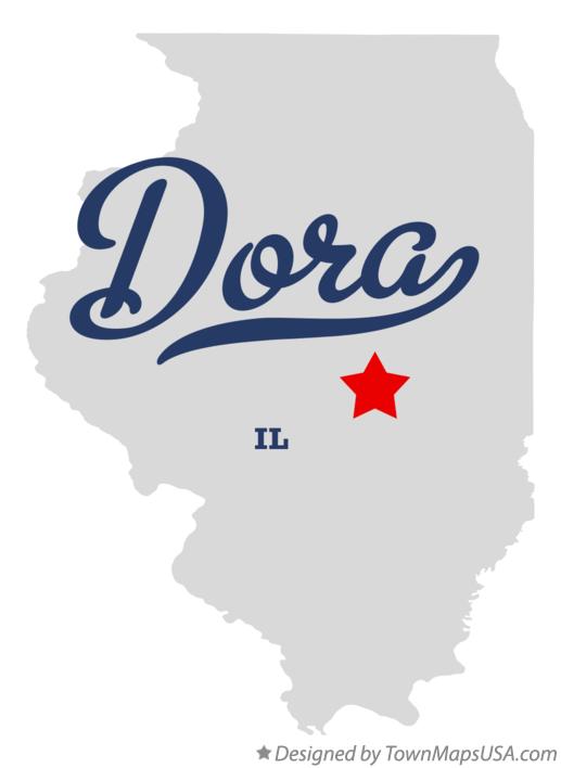 Map of Dora Illinois IL