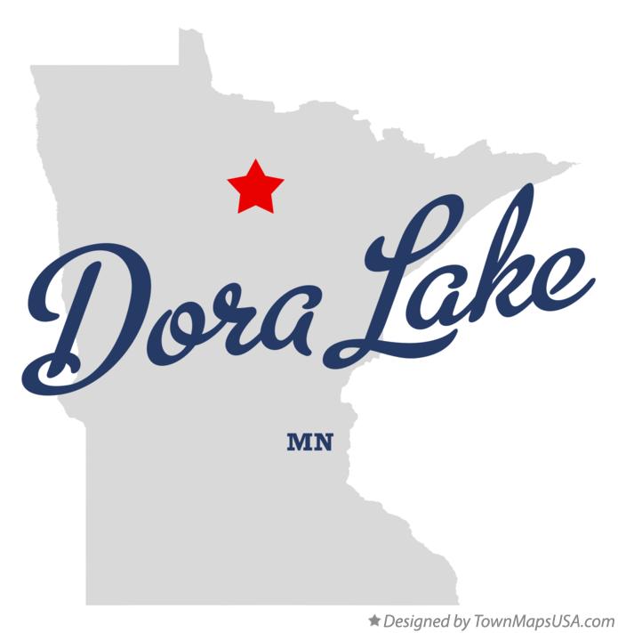 Map of Dora Lake Minnesota MN