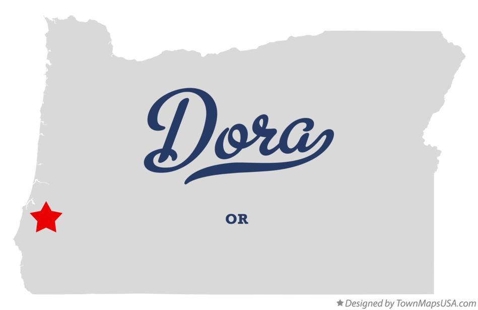 Map of Dora Oregon OR