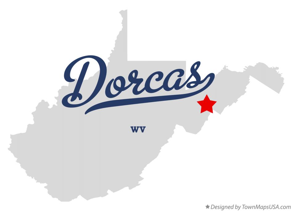 Map of Dorcas West Virginia WV