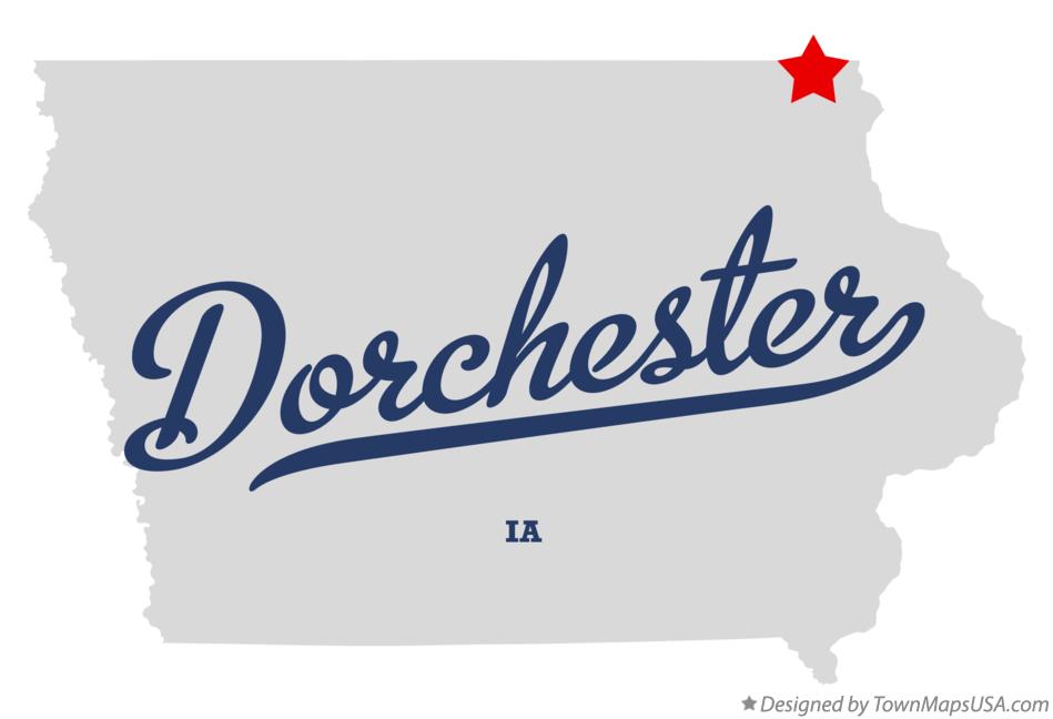 Map of Dorchester Iowa IA