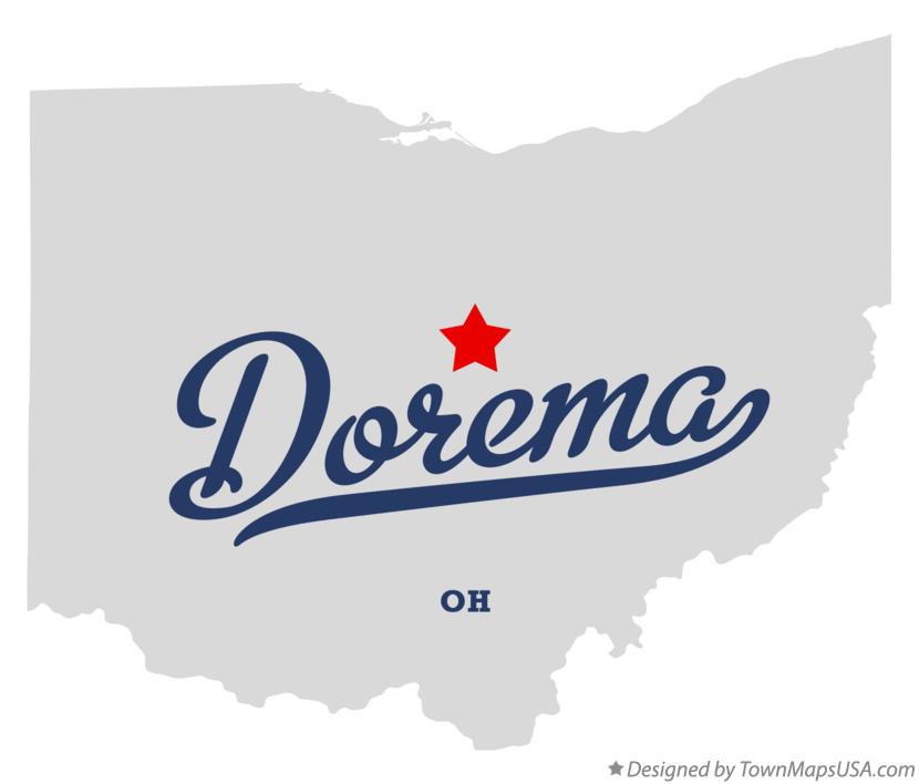 Map of Dorema Ohio OH