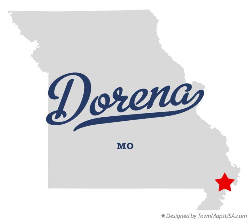 Map of Dorena Missouri MO