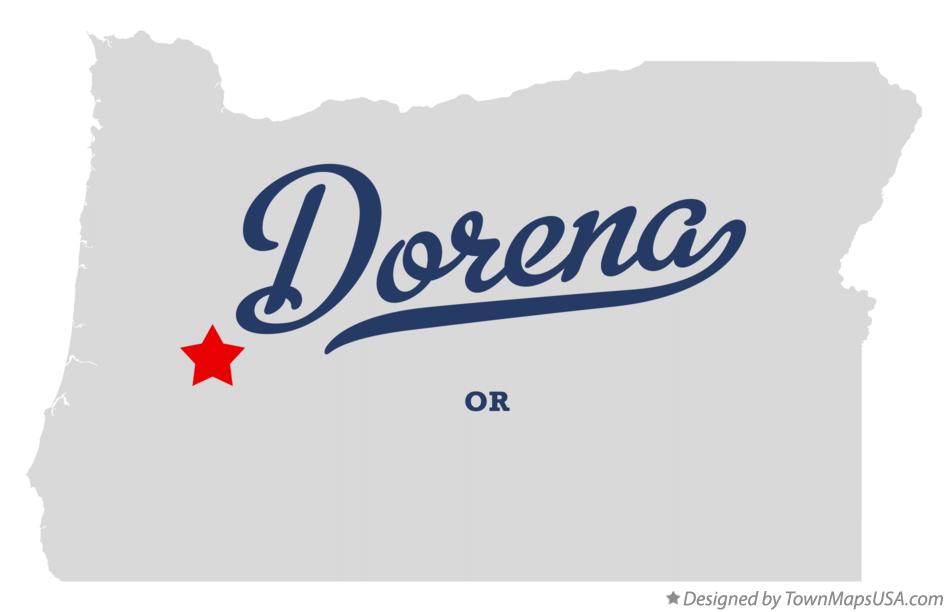 Map of Dorena Oregon OR