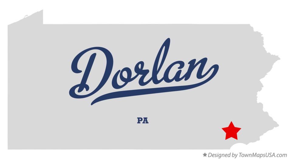 Map of Dorlan Pennsylvania PA