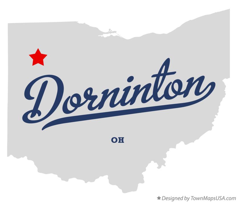 Map of Dorninton Ohio OH