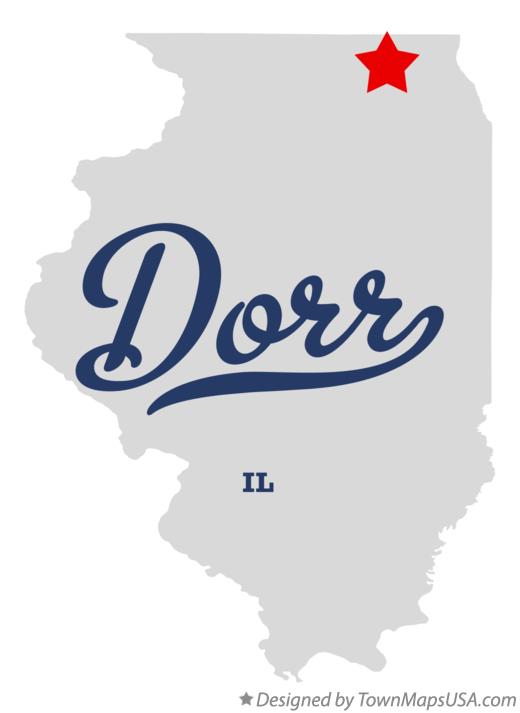 Map of Dorr Illinois IL