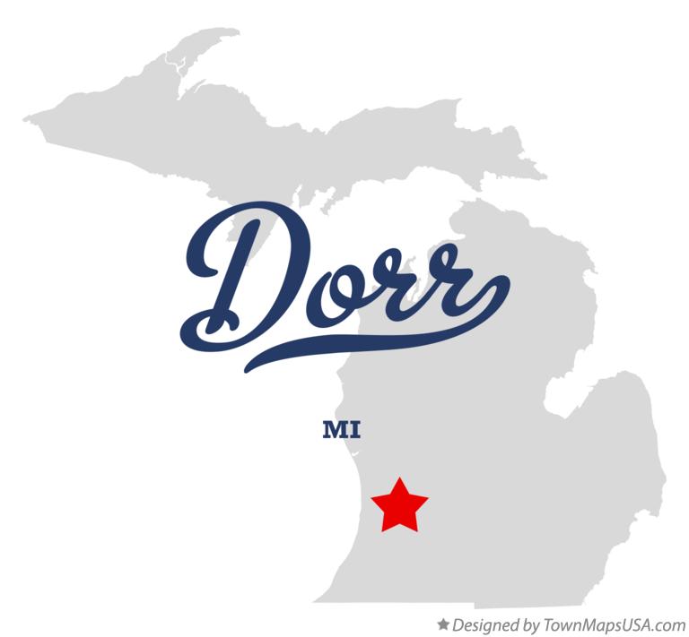 Map of Dorr Michigan MI