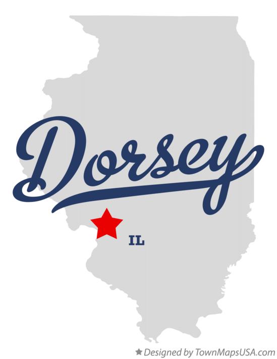 Map of Dorsey Illinois IL