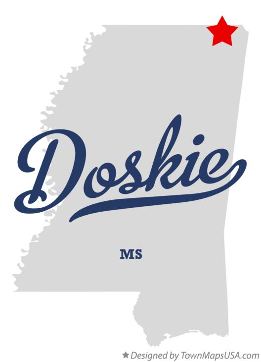 Map of Doskie Mississippi MS
