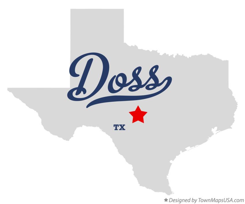 Map of Doss Texas TX