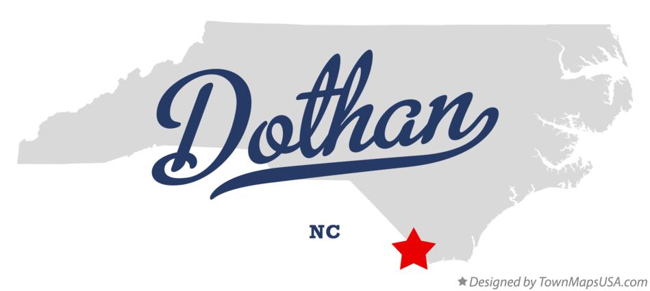 Map of Dothan North Carolina NC