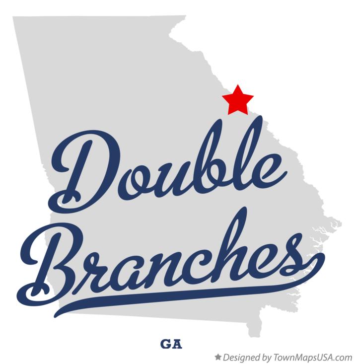 Map of Double Branches Georgia GA