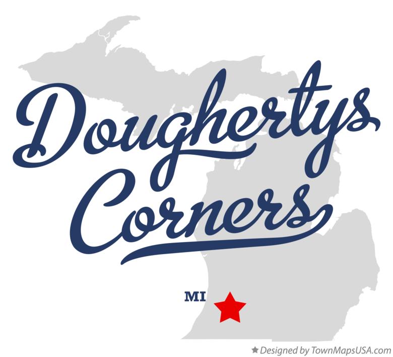 Map of Doughertys Corners Michigan MI