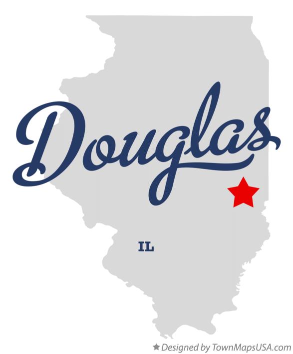 Map of Douglas Illinois IL