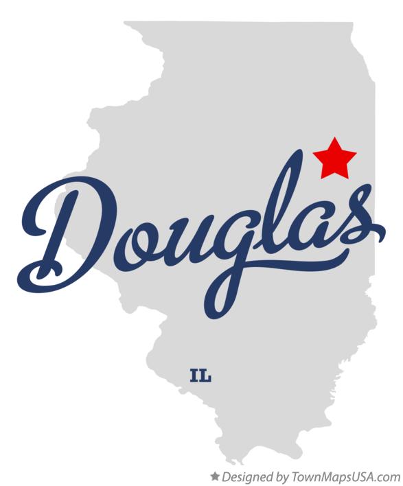 Map of Douglas Illinois IL