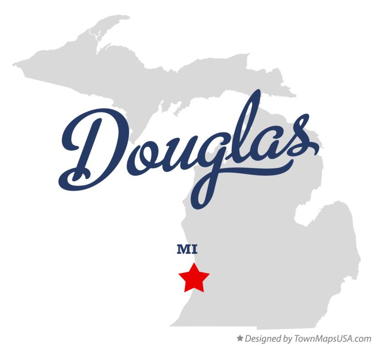 Map of Douglas Michigan MI