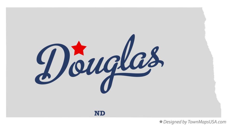 Map of Douglas North Dakota ND