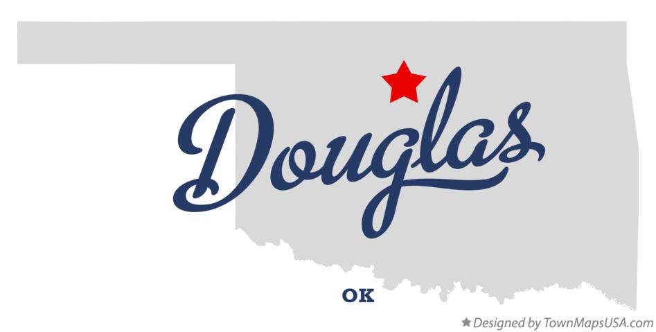 Map of Douglas Oklahoma OK