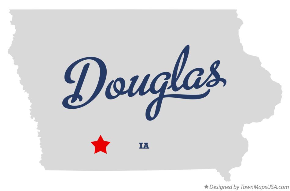 Map of Douglas Iowa IA