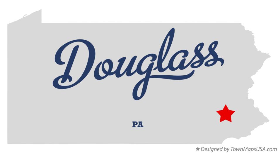 Map of Douglass Pennsylvania PA